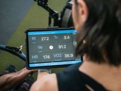 Woman breathing deeply while performing gentle cardio